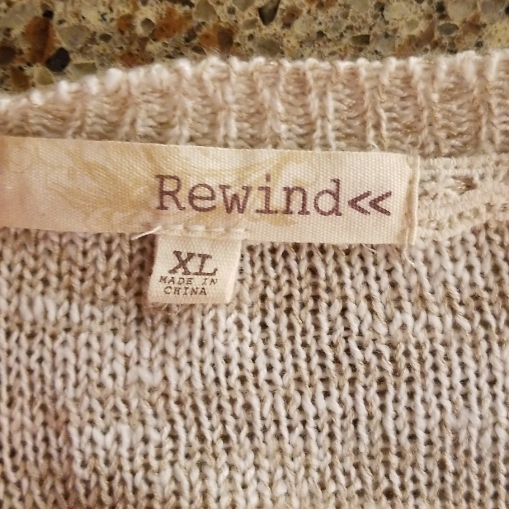 Lightweight REWIND sweater,Like New Condition, XL - Picture 4 of 4